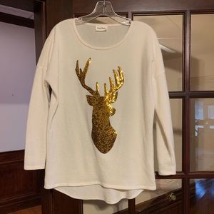 Gold Reindeer Sweater